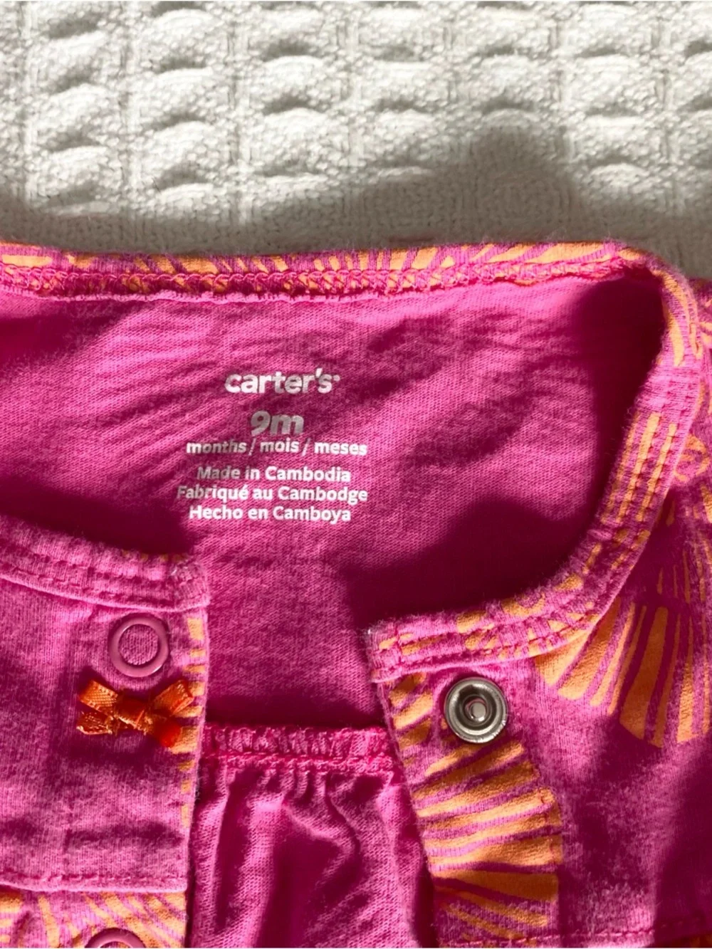 Girls clothing bundle size 9M Carters sets and Ralph Lauren pink polo dress